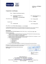 Inspection Certificate - API spec. 5CT, 9th edition