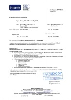 Inspection Certificate - API spec. 5CT, 9th edition